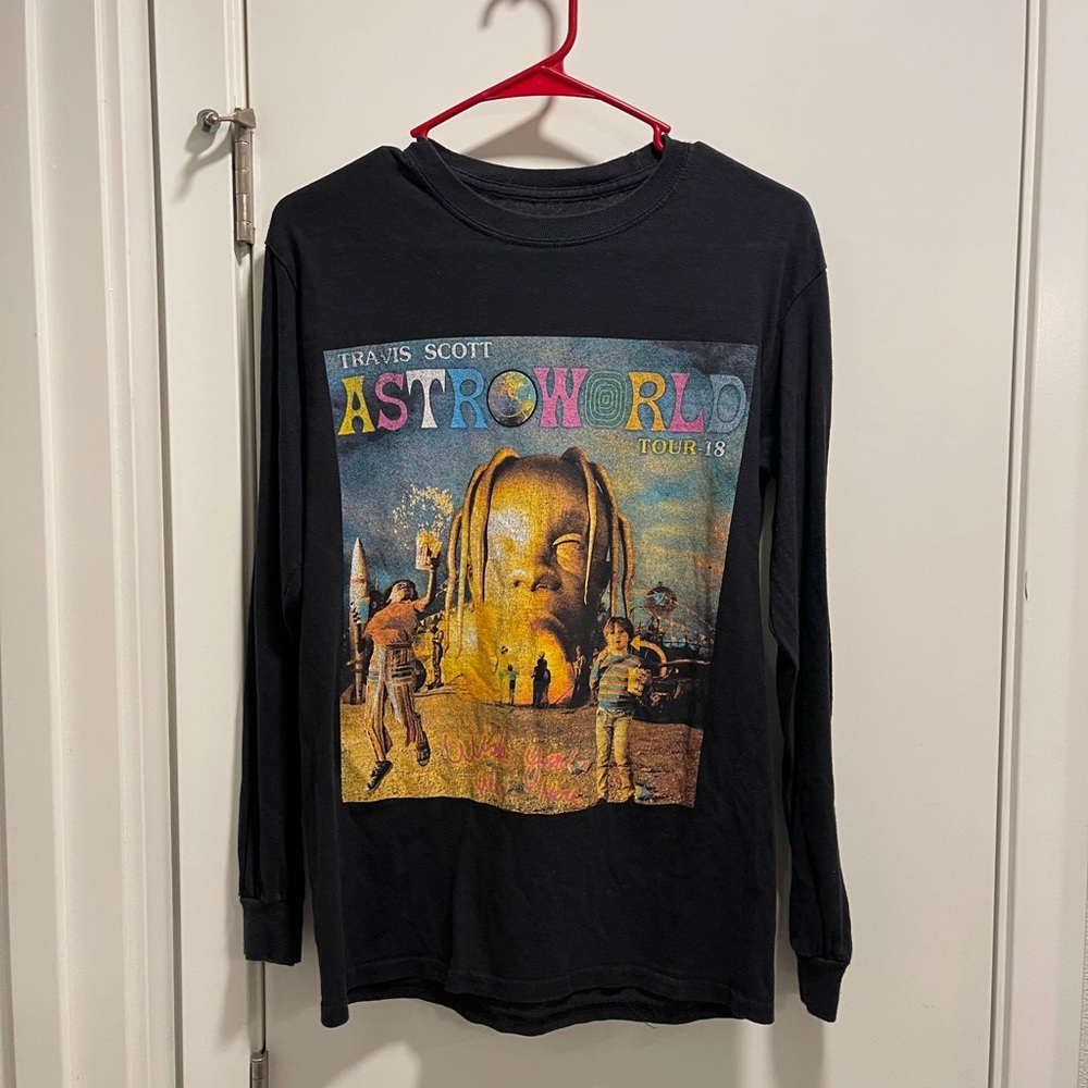 Travis Scott Astroworld Tour 18 Black Long Sleeve Tee